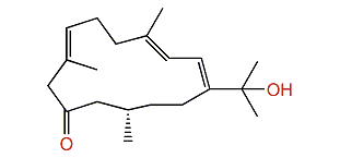 (12S*,1E,3E,7E)-15-hydroxycembra-1,3,7-trien-10-one